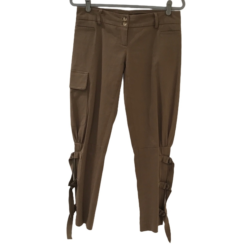 Patrizia Pepe Brown Cargo-Style Ankle Pants